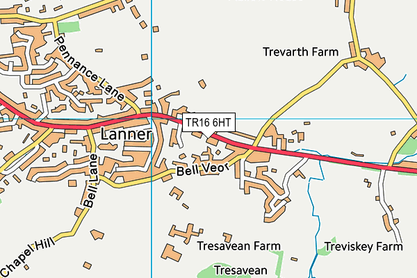 TR16 6HT map - OS VectorMap District (Ordnance Survey)