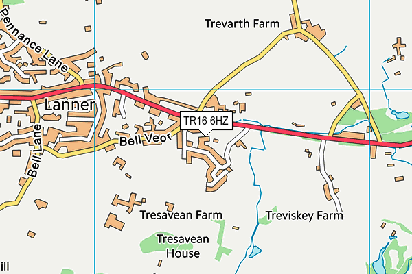 TR16 6HZ map - OS VectorMap District (Ordnance Survey)