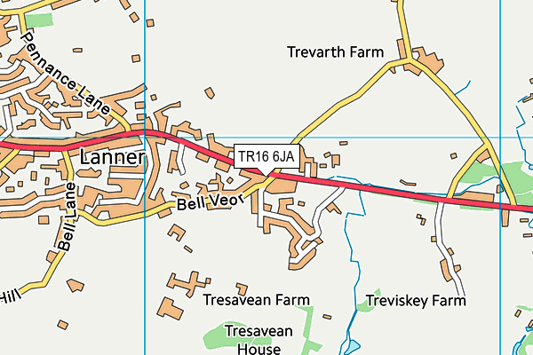 TR16 6JA map - OS VectorMap District (Ordnance Survey)