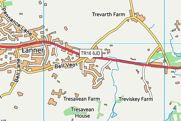 TR16 6JD map - OS VectorMap District (Ordnance Survey)