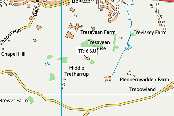 TR16 6JJ map - OS VectorMap District (Ordnance Survey)