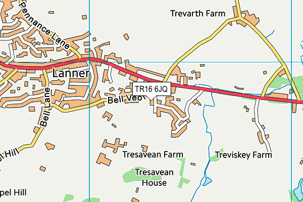 TR16 6JQ map - OS VectorMap District (Ordnance Survey)