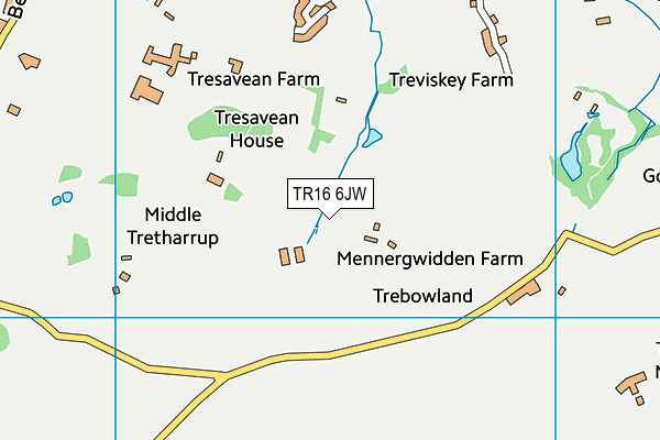 TR16 6JW map - OS VectorMap District (Ordnance Survey)