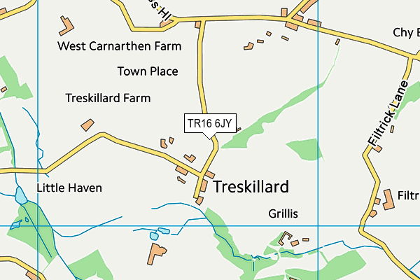 TR16 6JY map - OS VectorMap District (Ordnance Survey)