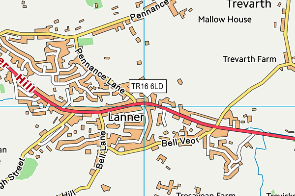 TR16 6LD map - OS VectorMap District (Ordnance Survey)