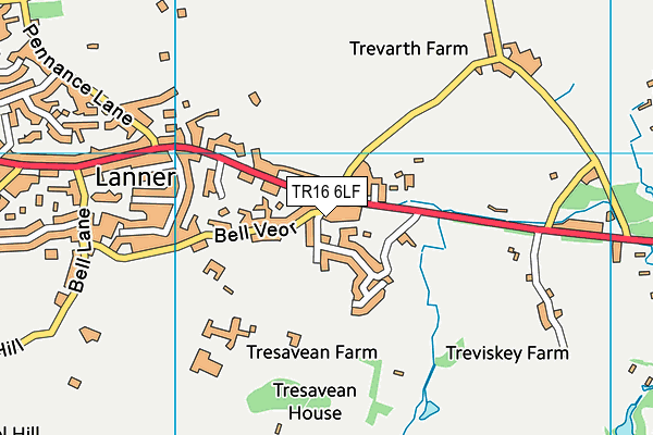 TR16 6LF map - OS VectorMap District (Ordnance Survey)