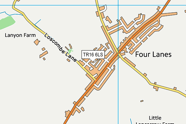 TR16 6LS map - OS VectorMap District (Ordnance Survey)