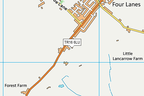 TR16 6LU map - OS VectorMap District (Ordnance Survey)