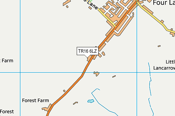 TR16 6LZ map - OS VectorMap District (Ordnance Survey)