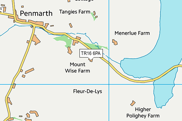 TR16 6PA map - OS VectorMap District (Ordnance Survey)