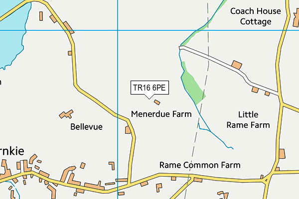 TR16 6PE map - OS VectorMap District (Ordnance Survey)