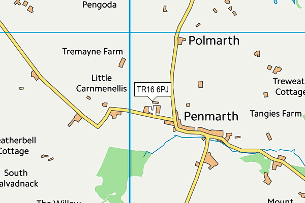 TR16 6PJ map - OS VectorMap District (Ordnance Survey)