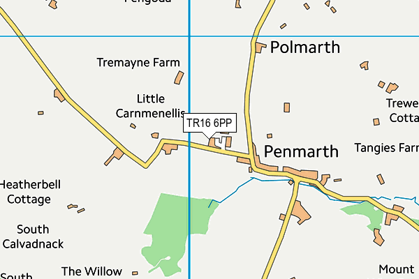 TR16 6PP map - OS VectorMap District (Ordnance Survey)