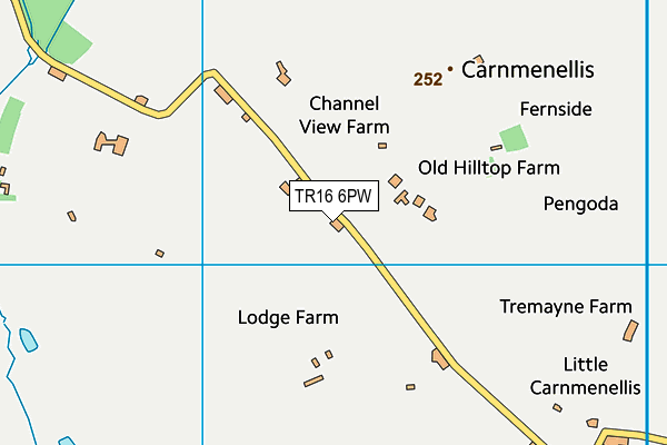 TR16 6PW map - OS VectorMap District (Ordnance Survey)