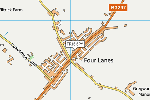 TR16 6PY map - OS VectorMap District (Ordnance Survey)
