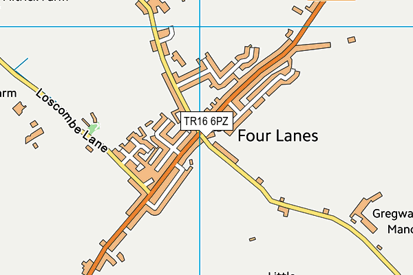TR16 6PZ map - OS VectorMap District (Ordnance Survey)