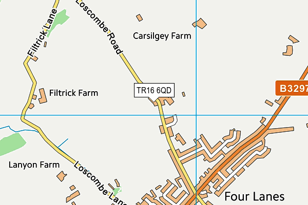 TR16 6QD map - OS VectorMap District (Ordnance Survey)