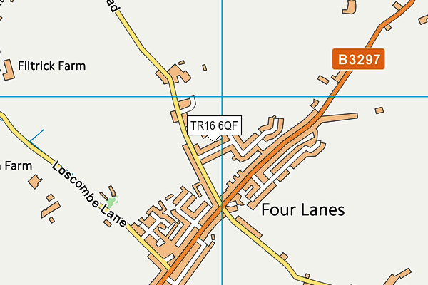 TR16 6QF map - OS VectorMap District (Ordnance Survey)