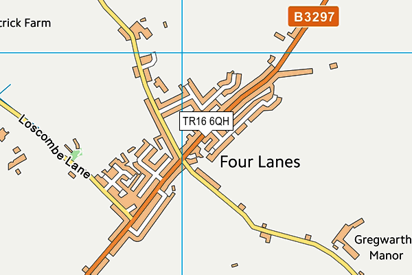 TR16 6QH map - OS VectorMap District (Ordnance Survey)