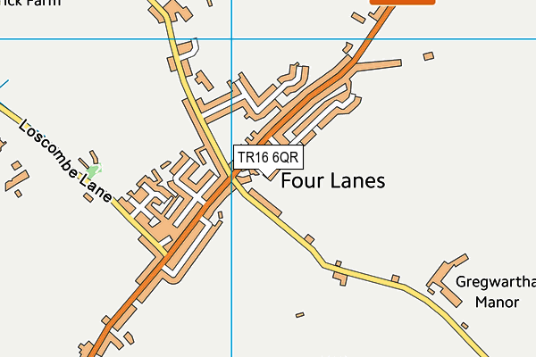 TR16 6QR map - OS VectorMap District (Ordnance Survey)