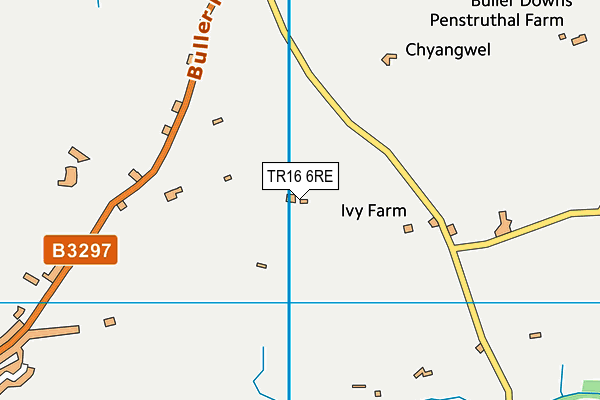 TR16 6RE map - OS VectorMap District (Ordnance Survey)