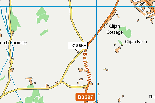 TR16 6RP map - OS VectorMap District (Ordnance Survey)
