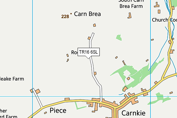 TR16 6SL map - OS VectorMap District (Ordnance Survey)