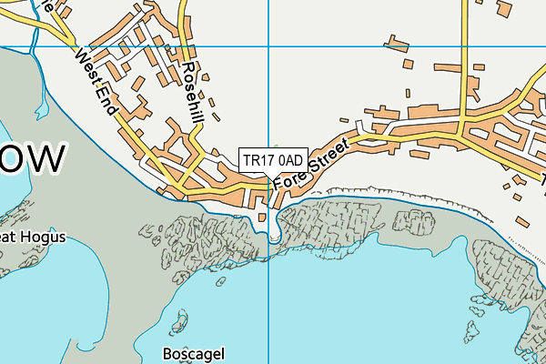 TR17 0AD map - OS VectorMap District (Ordnance Survey)