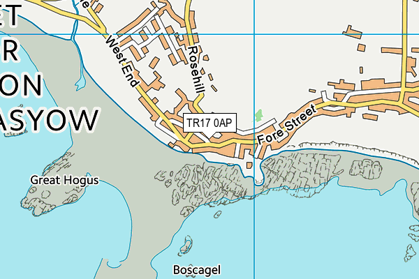 TR17 0AP map - OS VectorMap District (Ordnance Survey)