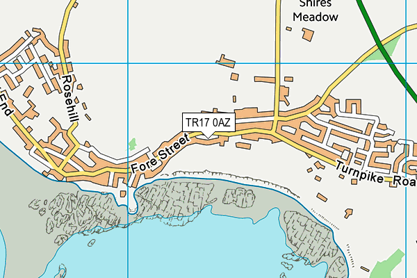 TR17 0AZ map - OS VectorMap District (Ordnance Survey)