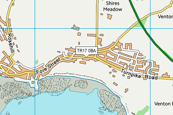 TR17 0BA map - OS VectorMap District (Ordnance Survey)