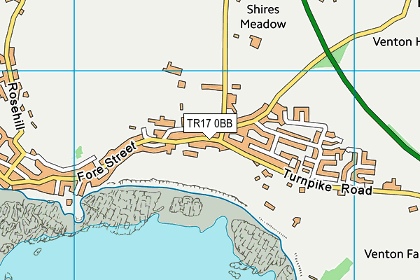 TR17 0BB map - OS VectorMap District (Ordnance Survey)