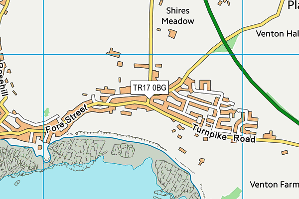 TR17 0BG map - OS VectorMap District (Ordnance Survey)