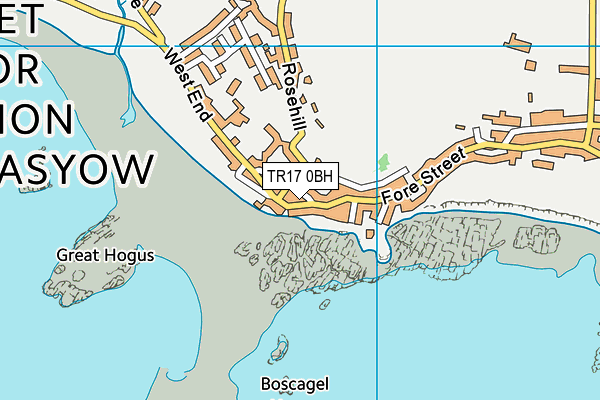 TR17 0BH map - OS VectorMap District (Ordnance Survey)