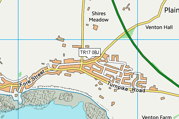 TR17 0BJ map - OS VectorMap District (Ordnance Survey)