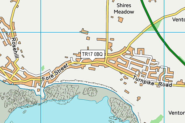 TR17 0BQ map - OS VectorMap District (Ordnance Survey)
