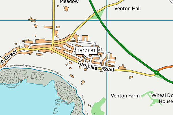 TR17 0BT map - OS VectorMap District (Ordnance Survey)