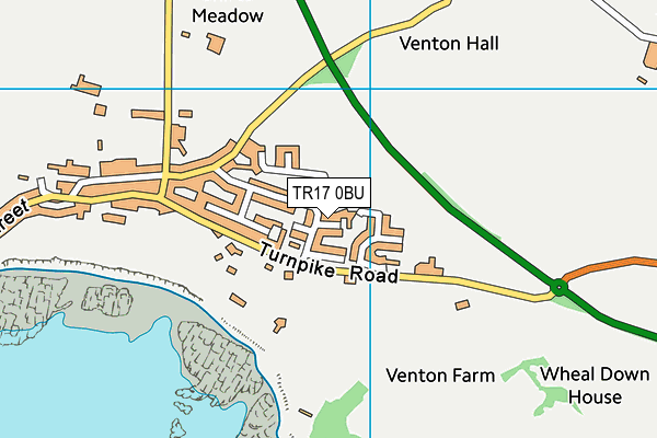 TR17 0BU map - OS VectorMap District (Ordnance Survey)