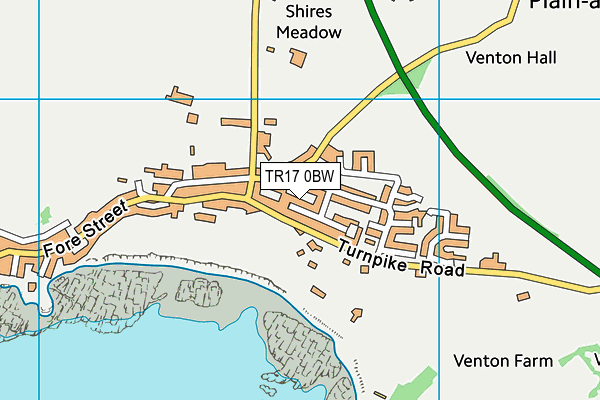 TR17 0BW map - OS VectorMap District (Ordnance Survey)