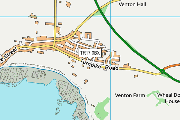 TR17 0BX map - OS VectorMap District (Ordnance Survey)