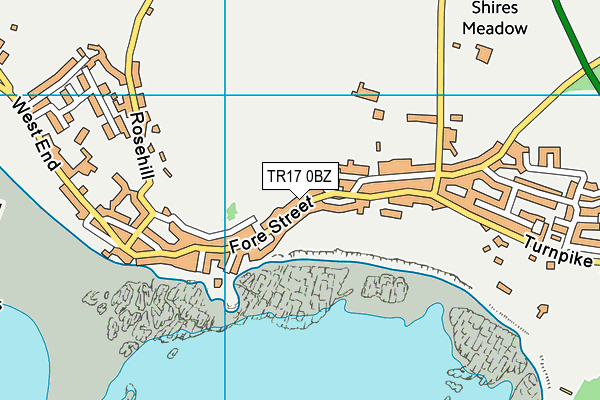 TR17 0BZ map - OS VectorMap District (Ordnance Survey)