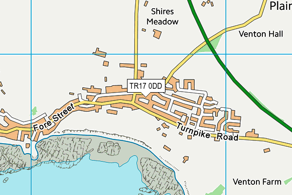 TR17 0DD map - OS VectorMap District (Ordnance Survey)