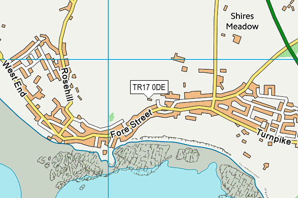 TR17 0DE map - OS VectorMap District (Ordnance Survey)