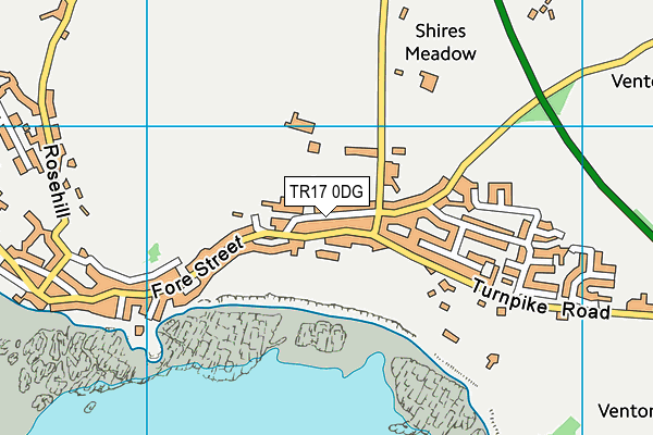 TR17 0DG map - OS VectorMap District (Ordnance Survey)