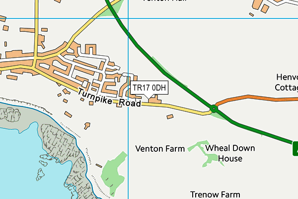 TR17 0DH map - OS VectorMap District (Ordnance Survey)