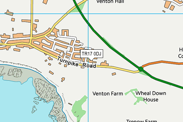 TR17 0DJ map - OS VectorMap District (Ordnance Survey)