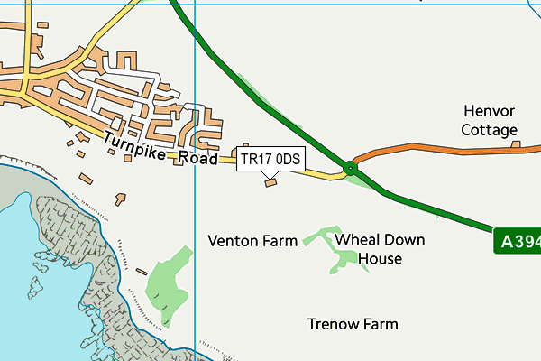 TR17 0DS map - OS VectorMap District (Ordnance Survey)