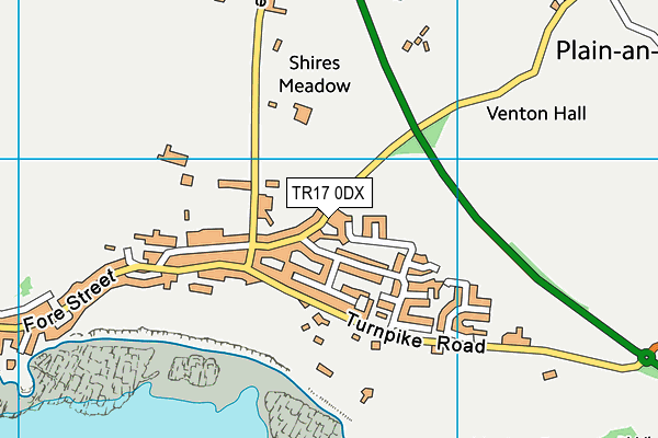 TR17 0DX map - OS VectorMap District (Ordnance Survey)