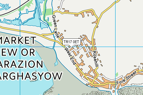 TR17 0ET map - OS VectorMap District (Ordnance Survey)