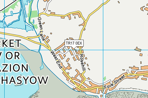 TR17 0EX map - OS VectorMap District (Ordnance Survey)